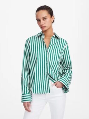 Madewell Easy Y-Neck Button-Down Shirt